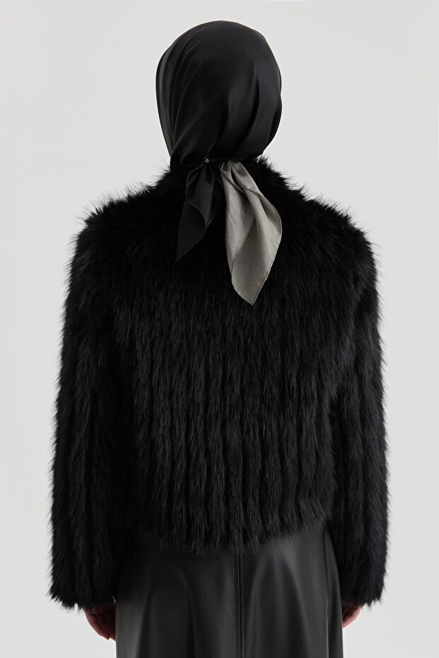 Kürk Mont - Siyah - 7
