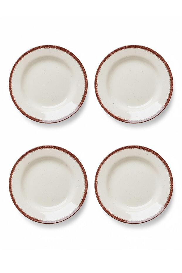 4Pcs Melamine Deep Plate Set 11" Ivoron Purple Boom - BB1962 Soup & Pasta Serving Plates