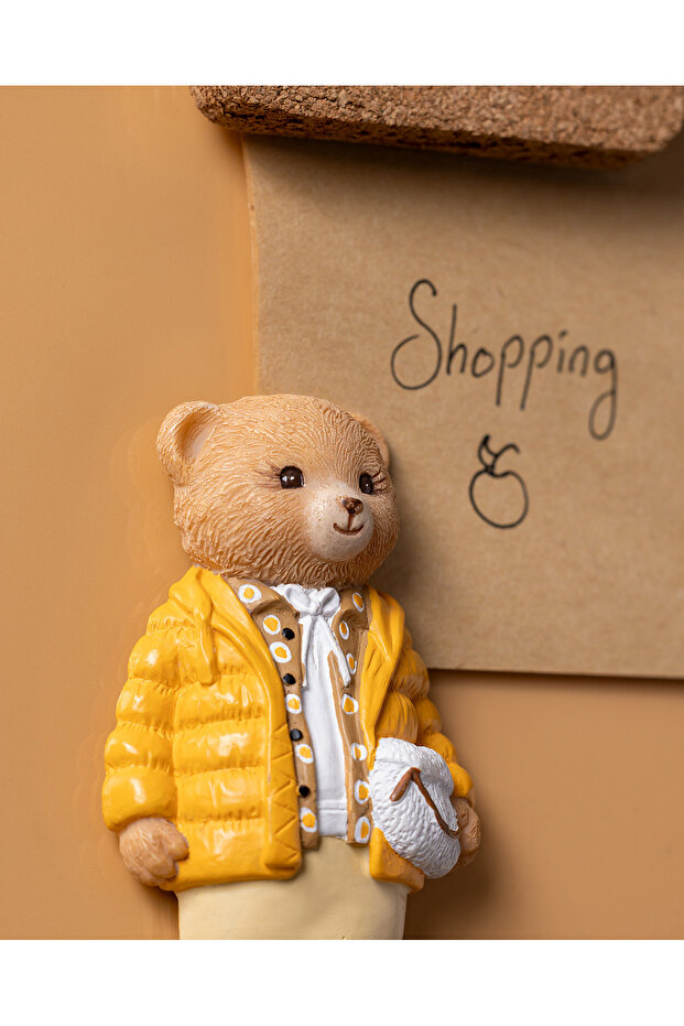 Madelyn Bear Magnet - Sarı - 4x8 cm - 4