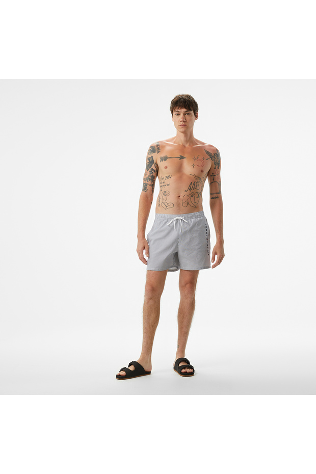 Medium Drawstring Erkek Gri Mayo - 1