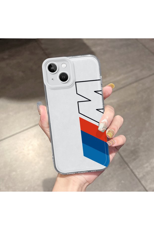 iPhone 13 Compatible Case with Transparent Camera Protection Bmw Pattern Soft Silicone Phone Case