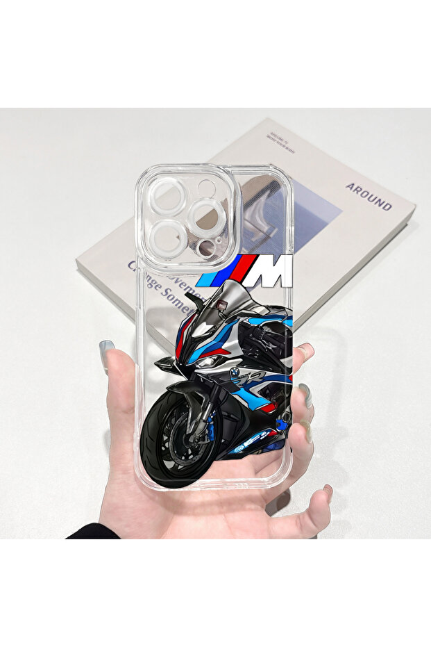 حافظة متوافقة مع هاتف iPhone 8، حافظة هاتف من السيليكون الناعم بنمط BMW مع حماية شفافة للكاميرا - 3