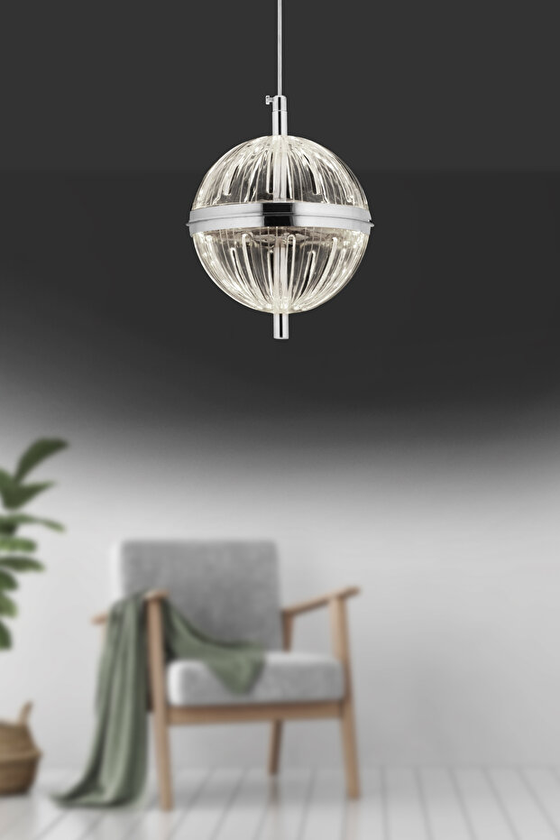 Orbital Tekli Krom Avize - 2