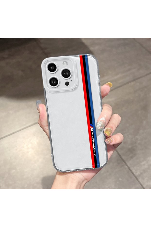 حافظة هاتف من السيليكون الناعم بنمط BMW متوافقة مع iPhone 14 Pro Max مع حماية شفافة للكاميرا