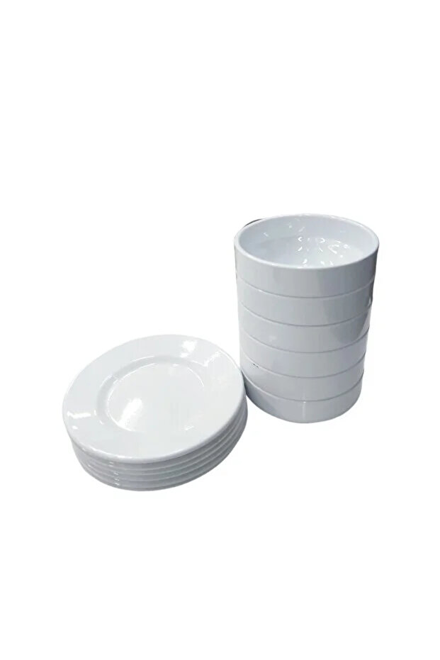 Melamine Soup Bowl and 17 cm Bottom Plate Set of 6