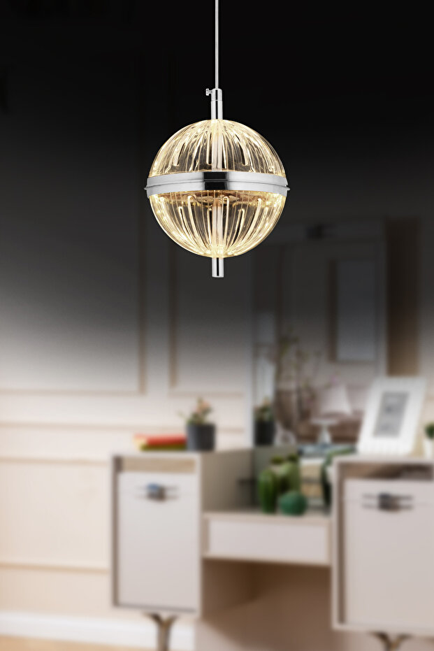 Orbital Tekli Krom Avize - 5