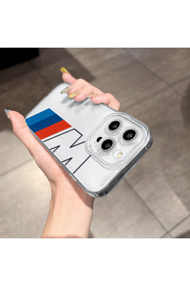 حافظة متوافقة مع هاتف iPhone 8، حافظة هاتف من السيليكون الناعم بنمط BMW مع حماية شفافة للكاميرا - 4