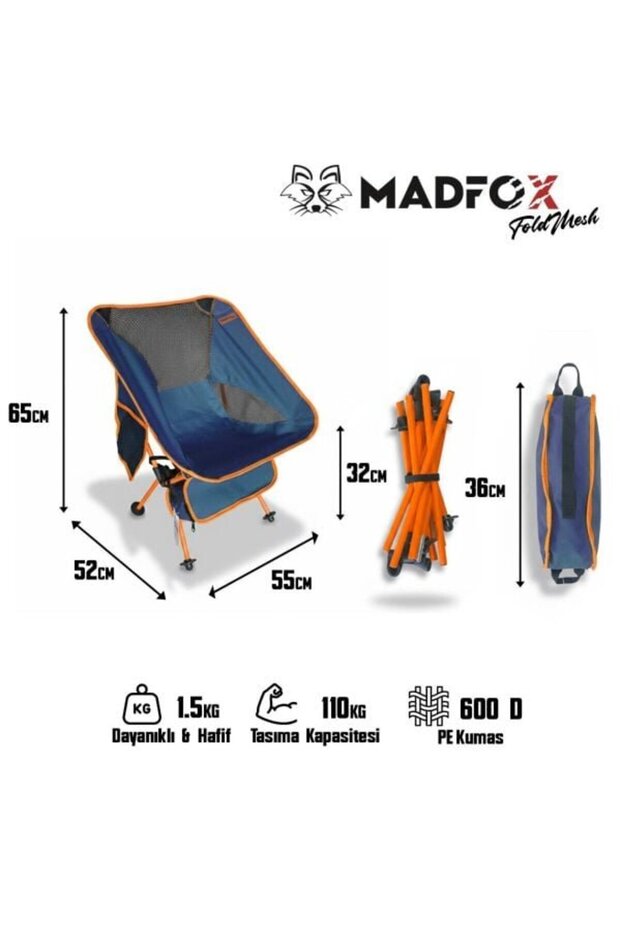 FoldMesh Mini Kompakt Katlanır Sandalye - 3