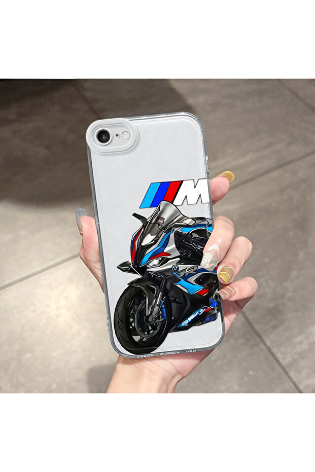 حافظة متوافقة مع هاتف iPhone 8، حافظة هاتف من السيليكون الناعم بنمط BMW مع حماية شفافة للكاميرا - 1