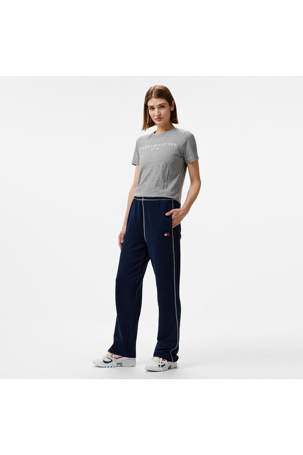 Tommy Jeans Topstitch Badge Women's Blue Sweatpants