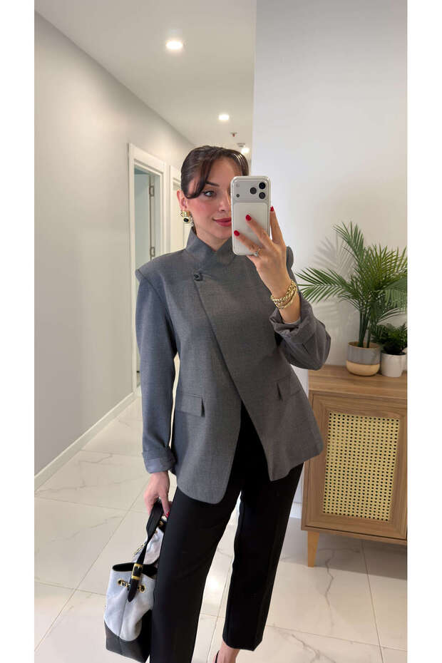 Londran Antrasit Blazer Ceket - 4