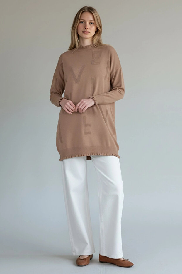Viskon Triko Tunik - Camel - 1