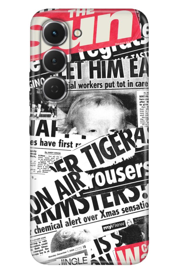Spark 40 Pro Km6 Case Colorful Silicone Printed Tpu Newspaper News