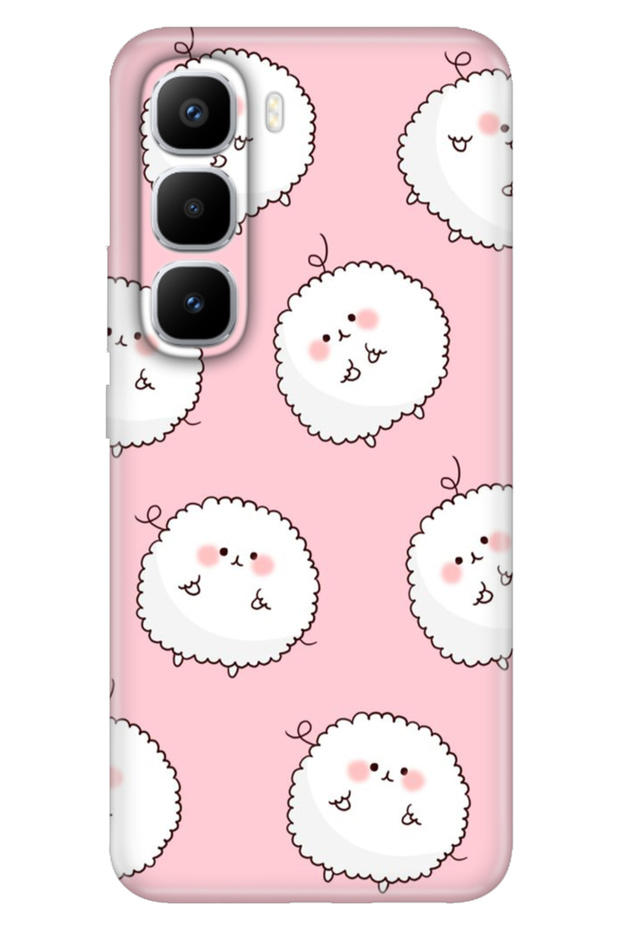 Infinix Hot 60 Pro+ Plus Case Colorful Silicone Printed Tpu Chubby Lambs
