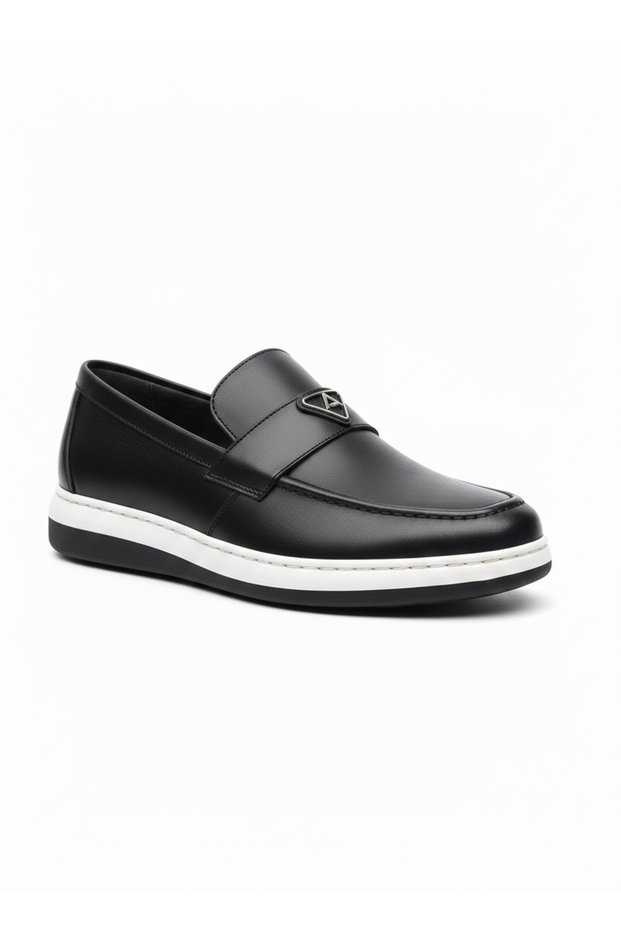 Alvino 367 Black 100% Genuine Leather Lightweight Ultra Comfortable Casual Men's Shoes