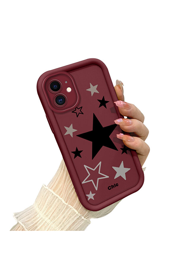 حافظة هاتف من مادة السيليكون المقاومة للصدمات بنمط نجمة متوافقة مع هاتف آيفون 12 - 3