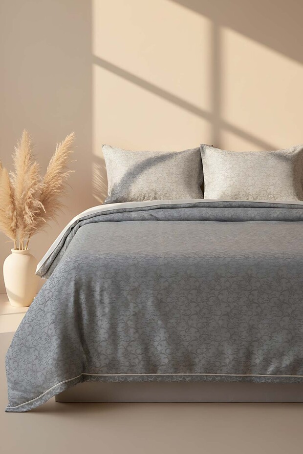 Style Anthracite Double Bedspread Set - 5