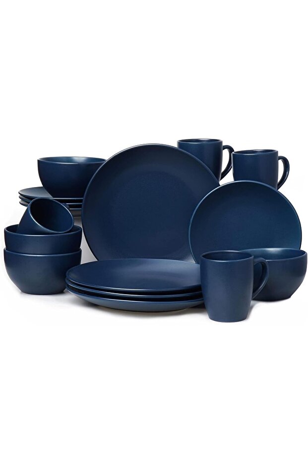 HOMD 16-Pieces Stoneware Dinnerware Set, Kitchen Dinnerware Ceramic Crockery Set, Dinner Service Set