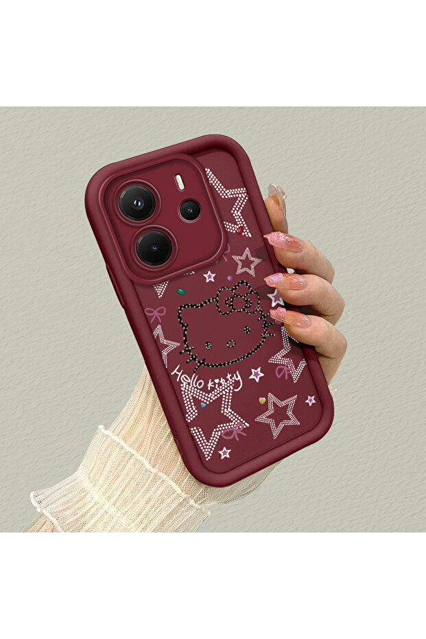 Silicone Material Shockproof Phone Case Kitty Pattern Compatible with Redmi Note 14 - 2