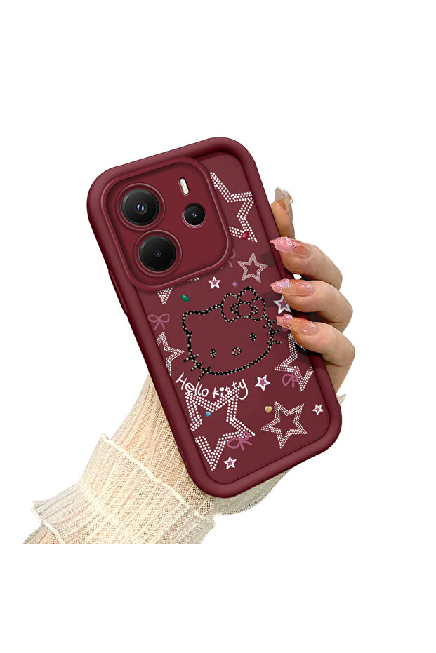 Silicone Material Shockproof Phone Case Kitty Pattern Compatible with Redmi Note 14 - 3