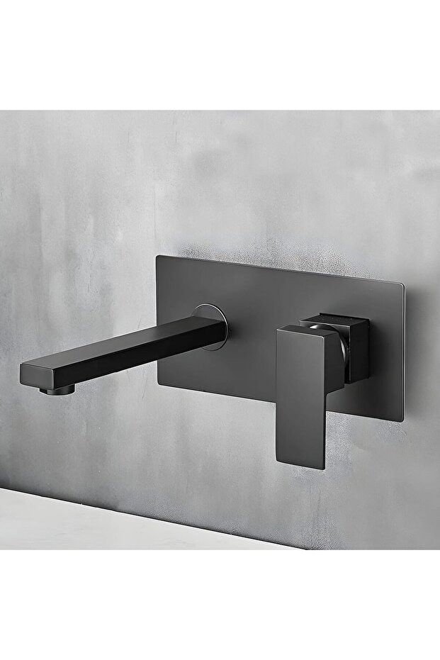 Wall Mount Bathroom Basin Faucet, Brass Conceal Mixer