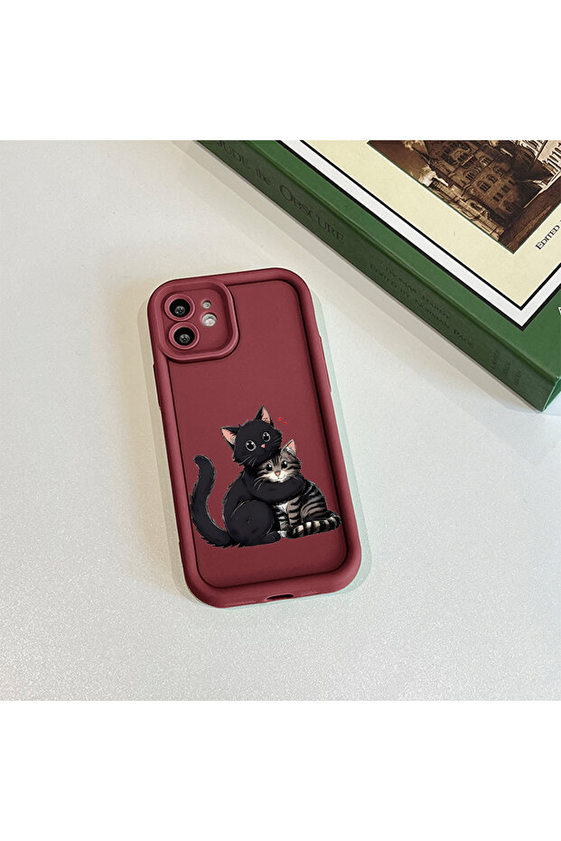 حافظة هاتف من مادة السيليكون مقاومة للصدمات بنمط قطة متوافقة مع هاتف Redmi Note 14S - 7