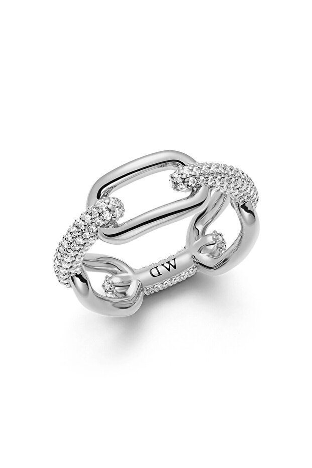 Crystal Link Ring Silver - 3