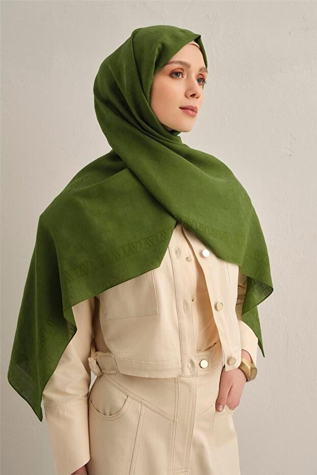 Eșarfă elegantă Pamora, eșarfă verde - 1