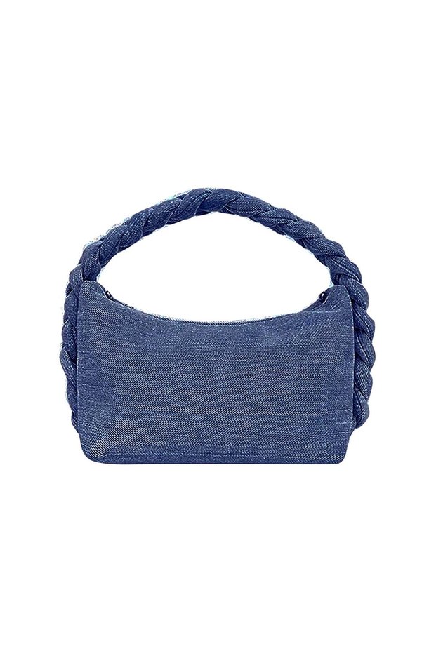 Braided Denim Handbag for Women, Textured Design Shoulder Hand Bag, Premium Stylish Denim Purse, Elegant Everyday Bag for Work, Brunch, Outings & Daily Carry