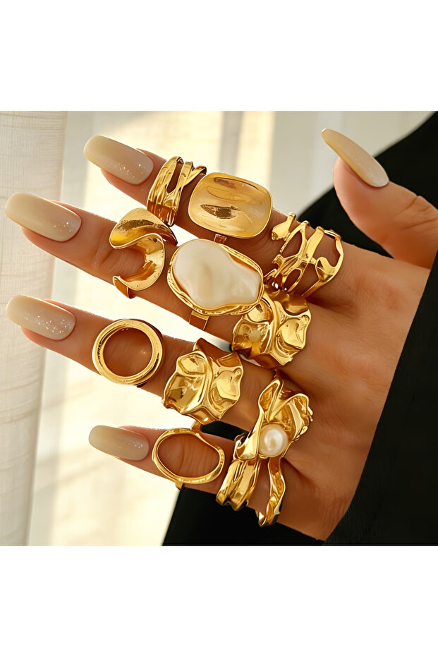 خواتم نسائية أساسية بنمط غير منتظم (شحن مختلط) - 2