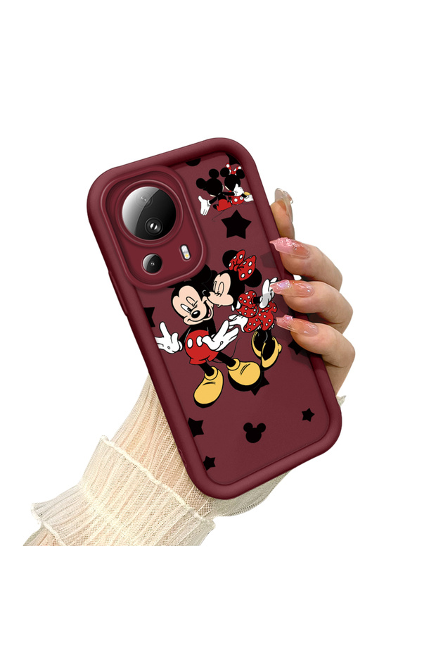 Silicone Material Anti-Fall Phone Case Minnie Pattern Compatible with Mi 13 Lite
