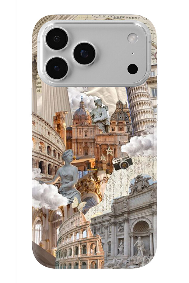 حافظة شفافة مطبوعة بتصميم روما متوافقة مع هاتف iPhone 17 Pro - 1