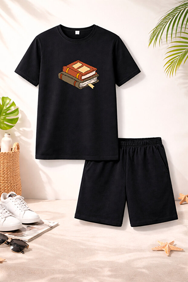 T-Shirt Shorts Kids Set 100% Cotton Comfortable Cut Casual Cute Printed 2-Piece Combination