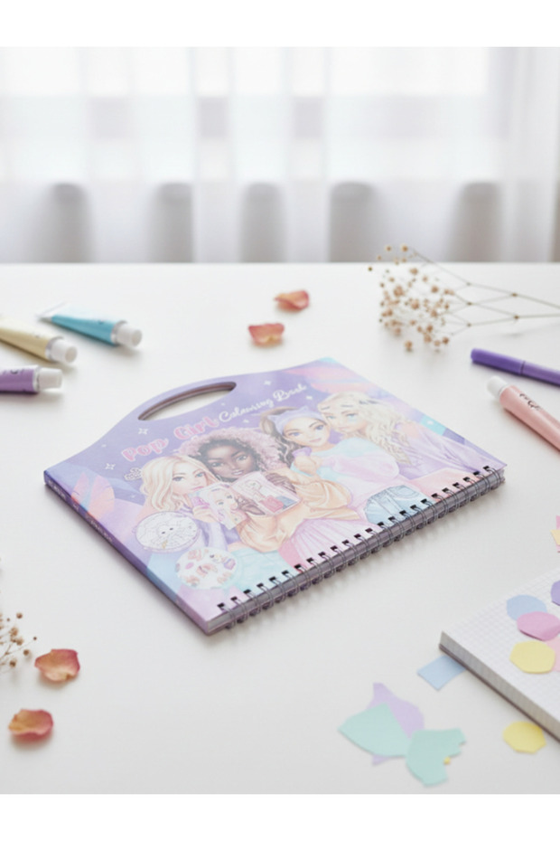 Pop Girl Themed Bag Type Coloring Book