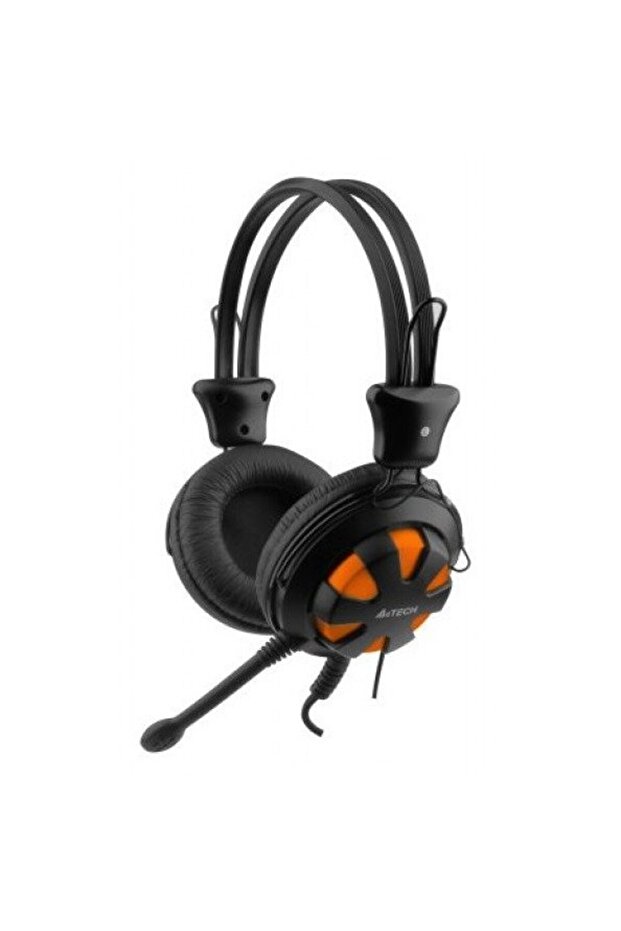 Hs-28-3 headset with microphone, black / orange