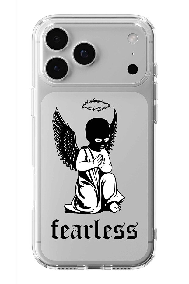 حافظة شفافة مطبوعة بتصميم Fearless متوافقة مع iPhone 17 Pro Max - 1