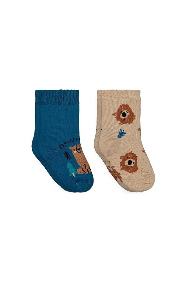 Bear Towel 6-2-Piece Baby Erk Socks Set - Standard