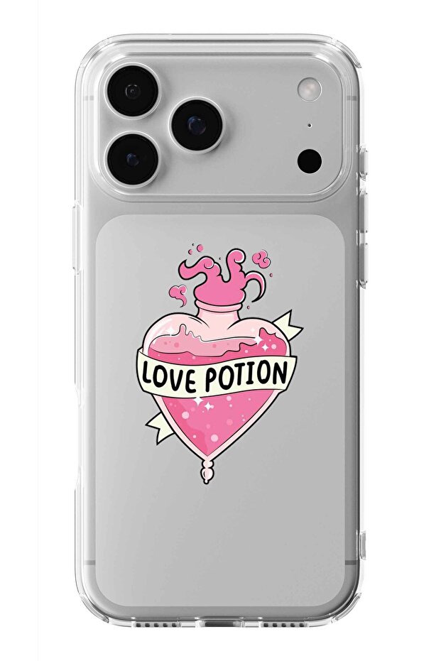 حافظة شفافة مطبوعة بتصميم Love Potion متوافقة مع هاتف iPhone 17 Pro - 1