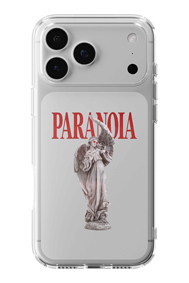 حافظة شفافة مطبوعة بتصميم Paranoia متوافقة مع هاتف iPhone 17 Pro Max - 1