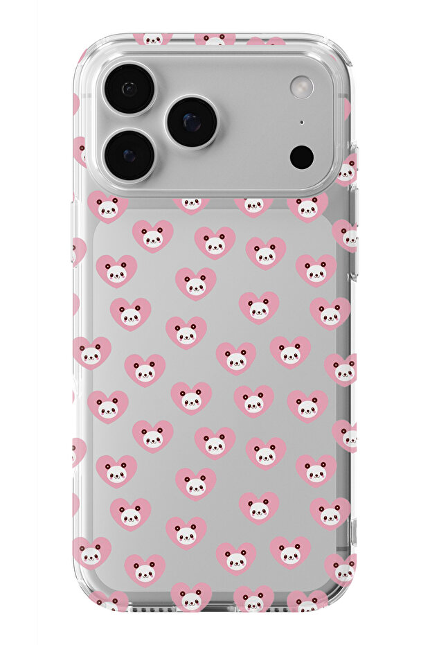 حافظة شفافة مطبوعة بتصميم باندا متوافقة مع هاتف آيفون 17 برو ماكس - 1