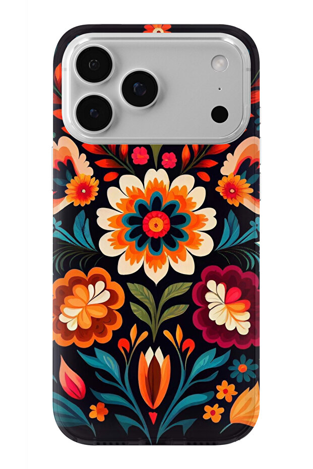 حافظة شفافة مطبوعة بتصميم زهري متوافقة مع iPhone 17 Pro Max - 1