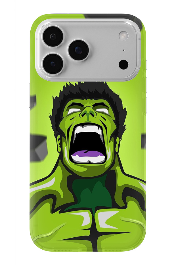 حافظة شفافة مطبوعة بتصميم هالك متوافقة مع هاتف iPhone 17 Pro Max - 1