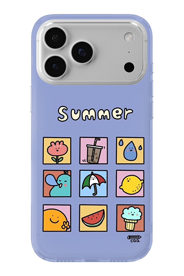 حافظة شفافة مطبوعة بتصميم صيفي متوافقة مع iPhone 17 Pro - 1