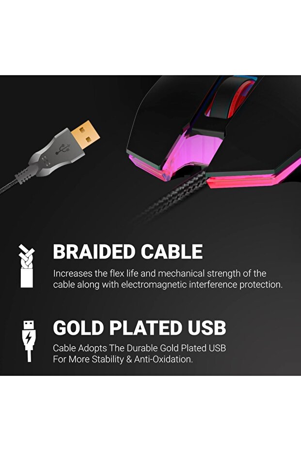 ماوس ألعاب مزود بإضاءة RGB متعددة المناطق - 2