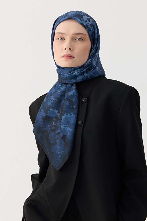 Eșarfă moale Winter Bloom 1246 Bleumarin - 2