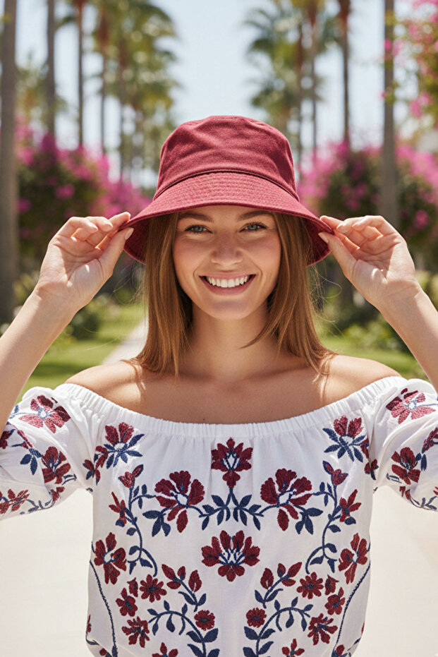 Unisex Cotton Gabardine Bucket Hat Bucket Hat Sun Hat