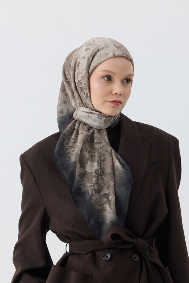 Eșarfă moale Winter Bloom 1246 Crem - 2