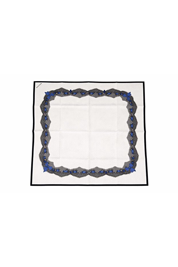 100% Silk Scarf 90X90 cm – Handcrafted Edges, Stylish Pattern, Suitable for Shirt and Back Use