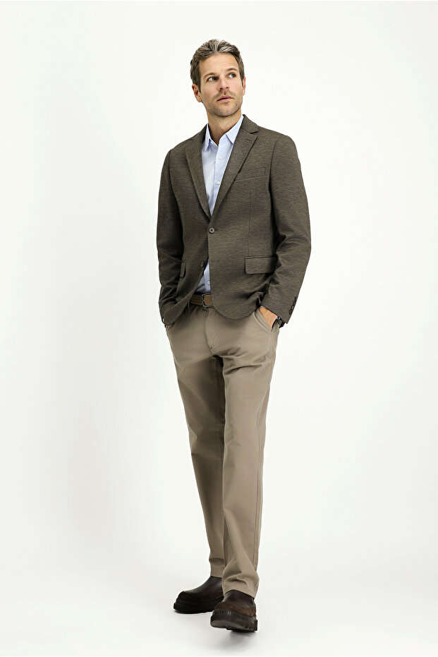 Regular Fit Klasik Desenli Örme Ceket - 1