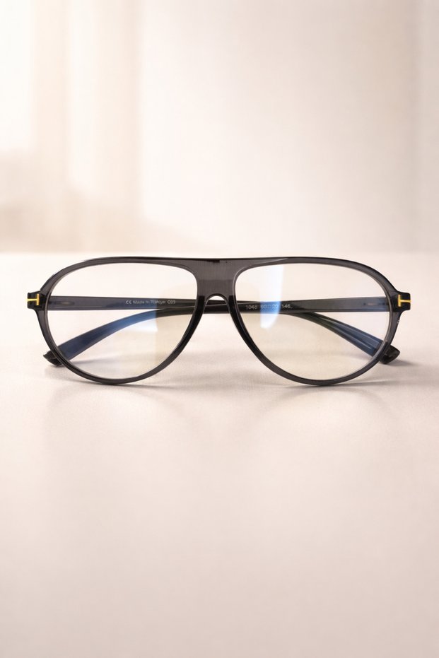 Damla Pilot Bone Transparent Women Men Unisex Blue Light Protection Screen Glasses Eyewear